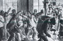 Dans les cabarets des faubourgs, ouvriers et artisans s’assomment au « vitriol ».