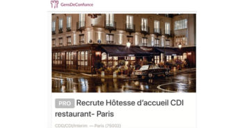 Des grands restaurants en quête de Gens de Confiance